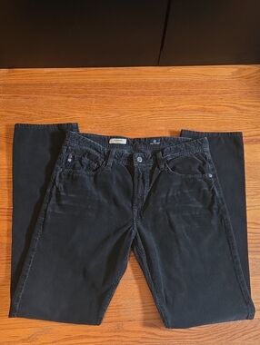 AG Mens  Black Corduroy Jeans - Classic Straight Fit